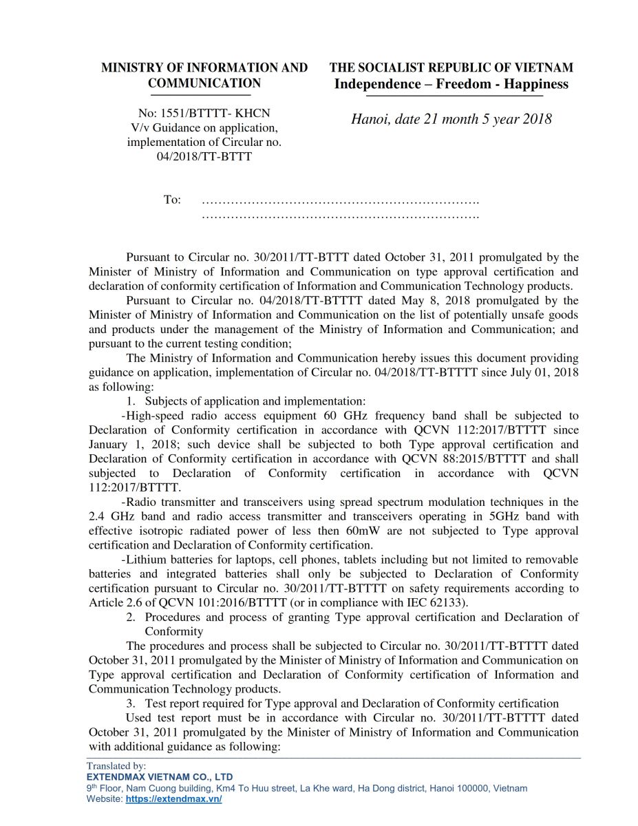 1551/BTTTT-KHCN english 1